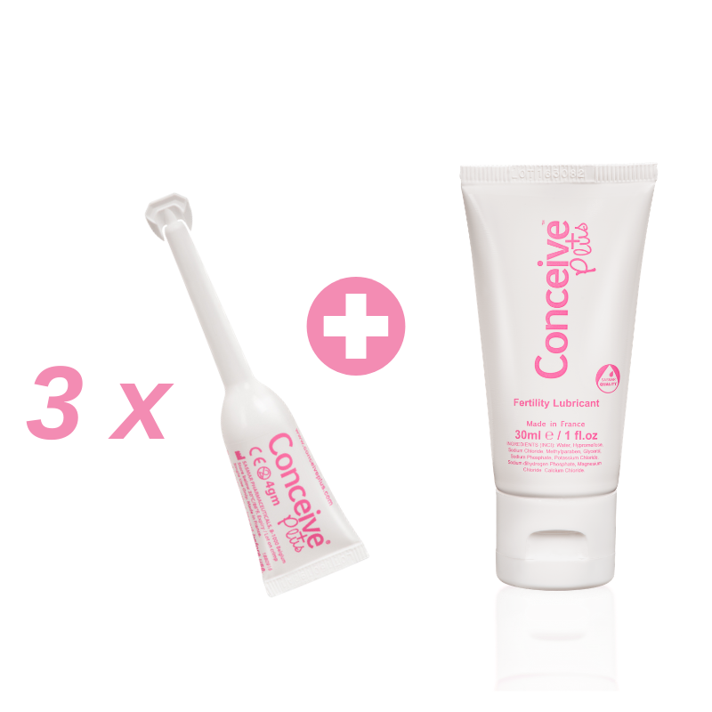 Conceive Plus 30ml/1 fl.oz + 3x 4g **Trial Pack**